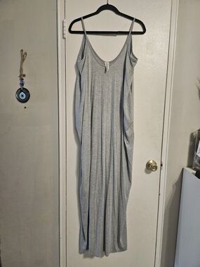 Ladies' Casual Grey Maxi Slip Dress